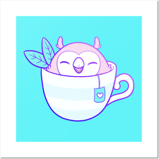 Owl Tea | Nikury Posters and Art